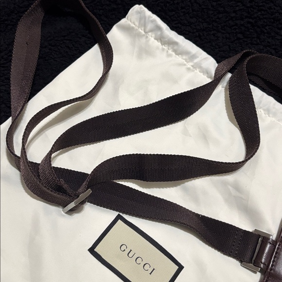 UNISEX GUCCI Guccissima Medium Flat Brown Messenger - AUTHENTICITY GUARANTEED - Picture 5 of 6